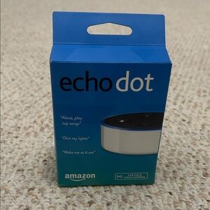 Amazon Echo Dot in Blue Box